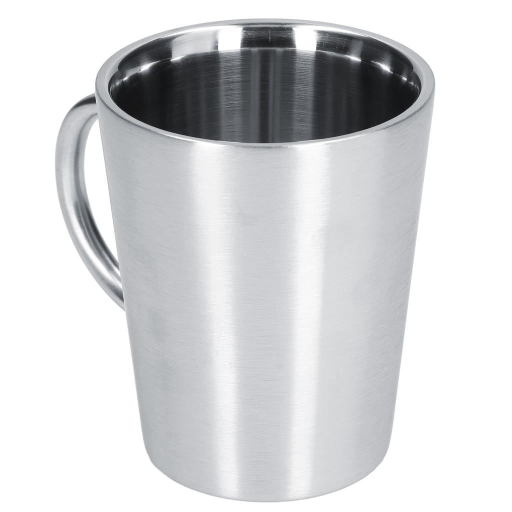 350ML Stainless Steel Coffee Cup Double Layer Heat Insulation Beer Mug Water Cup for Household