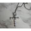 Used TASAKI Silver Pearl Cross Necklace 925