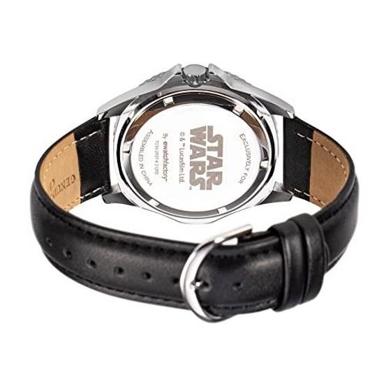 Star Wars Adult Honors Diver Bezel Analog Quartz Strap Watch Black/White Made Japan.