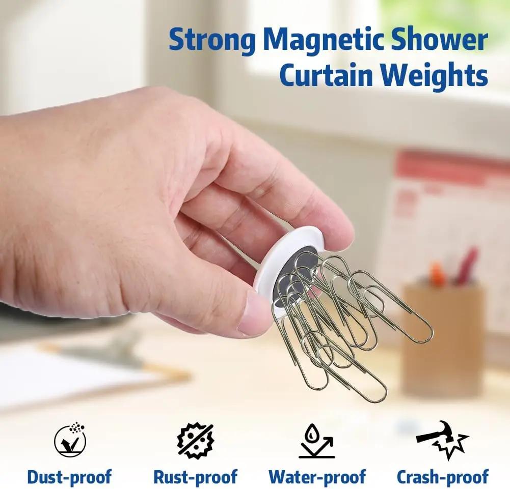 10/1pair Magnetic Curtains Weights Reusable Strong Magnetic Buckle Waterproof Curtain Clip Fridge Tablecloth Magnet Button Decor