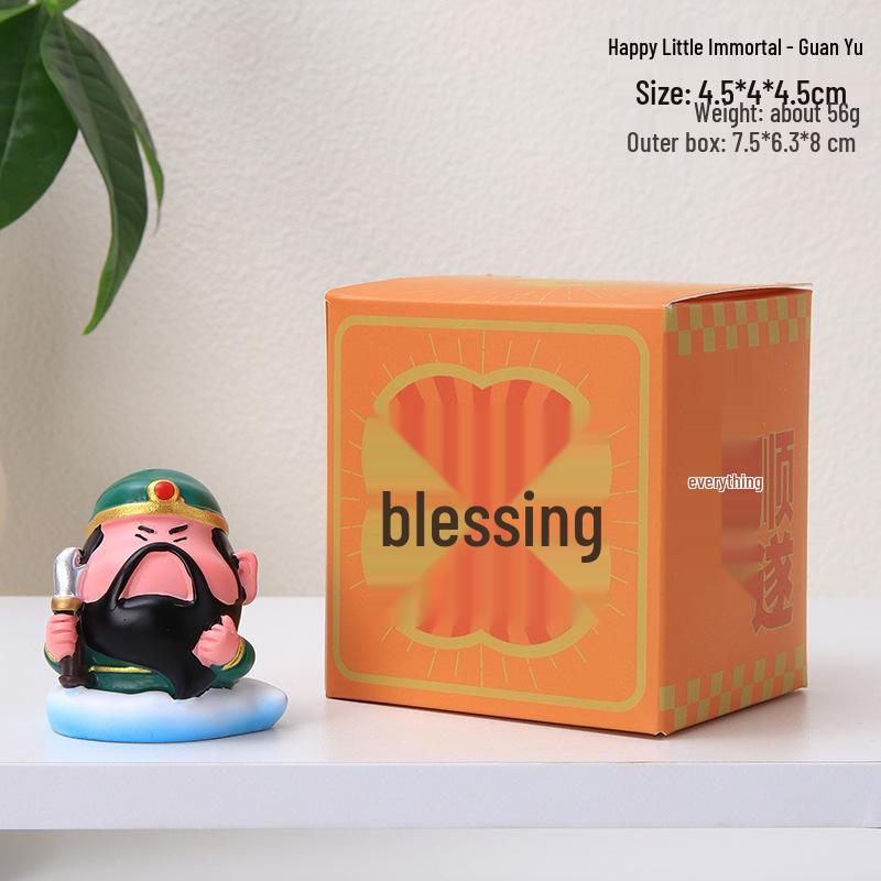 Happy Cartoon Immortal Healing Desk Ornaments - Stress Relief & Birthday Gift