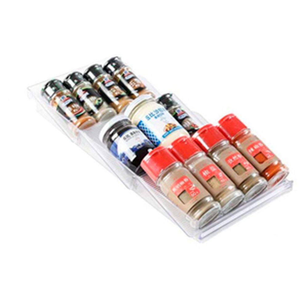 3 Tier Expandable Spice Rack Plastic Slide Out Upper Cabinet Organizer Seasonings