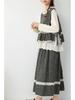2026 Spring Mori Girl Floral Cotton Linen Jacket & Skirt Set - Casual Women's Suit