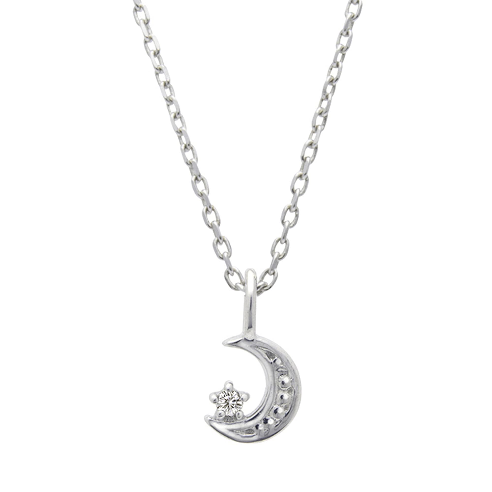 

Ожерелье Baby Diamond Moon Platinum Silver Azuki Chain Made in Italy с регулируемой ручной работой от Popular Gift for Birthday for Women [Matthewmark]