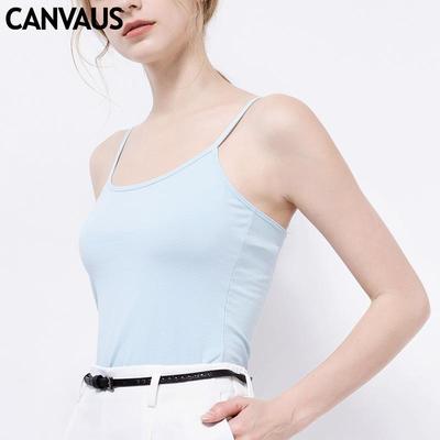 Summer New Style Solid Color Slim Cotton Bottoming Ladies Vest Camisole For Women