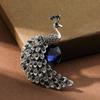 Elegant High-End Peacock Crystal Brooch for Women – Perfect for Cardigans, Jackets, Shawls, and As a Stylish Corsage Pin.