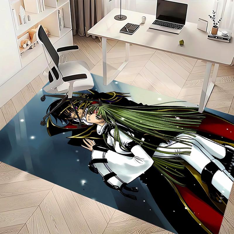 Anime Code Geass Printed Absorbent Washable Carpet,Non-Slip Bathroom Mats,Kitchen Rugs,Living Room Entrance,Camping Picnic Rugs