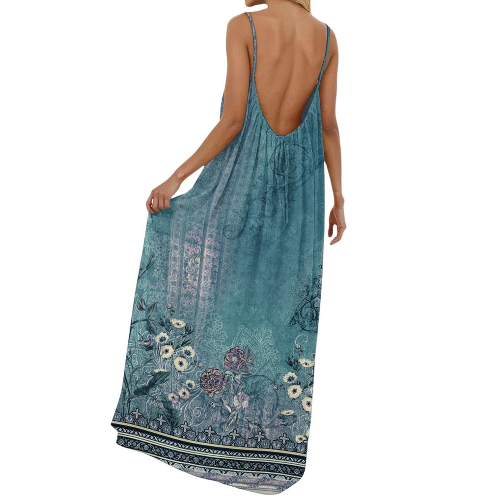 Women's Casual, Fashionable And Retro Printed Dress