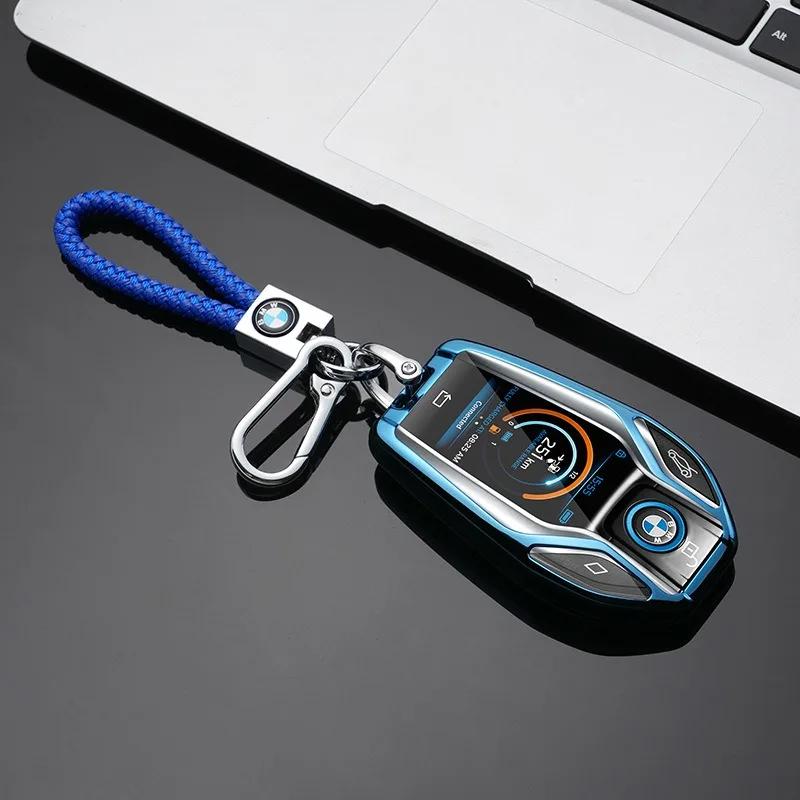LNRGN1 Car Sticker Alloy New TPU Car Key Case Cover Shell Keychain For BMW 5 7 Series G11 G12 G30 G31 G32 I8 I12 I15 G01 G02 G05 G07 X3