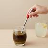 2 Piece Anti-skid Design Straw Spoon Reusable Drinking Stirring Straw Filter Straw  Travel