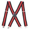 Men's 5CM Wide X-Back Suspenders Elastic 4 Clips Heavy Duty Adjustable Braces