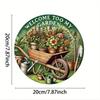 Hand Painted Tin Plate Art Metal Wall Decor Floral 20x20 cm