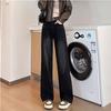 Women's Cement Grey High Waist Wide Leg Jeans - Slimming, Versatile, Trendy Spring & Autumn Pants