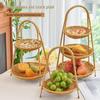 Fruit Tea Tray: Multi-layer Basket, Snack Plate, Brazier for Boiling Tea, Dried Fruit Display, Imitation Rattan Weave, Perfect for Afternoon Tea.