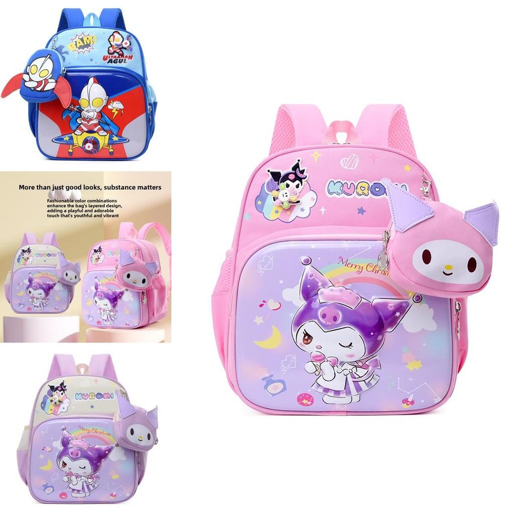 Ultraman Kuromi Melody Pattern Childrens Backpack With Breathable Oxford Fabric For Kindergarten Daily Use