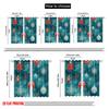 2pcs,2D Plane Printing Curtains Digital Printed Snowman and Christmas Gifts Versatile Polyester Fabric (without Rod) Decorations