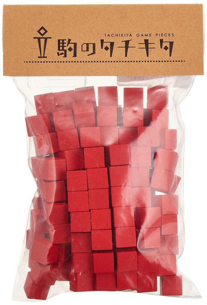 Red 10mm wooden cubes 150 (approx. pieces)