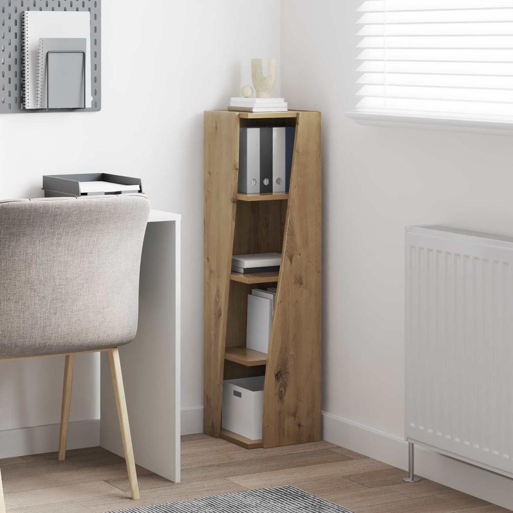 Artisan Oak Corner Cabinet 27.5 x 27 x 102 cm Particleboard