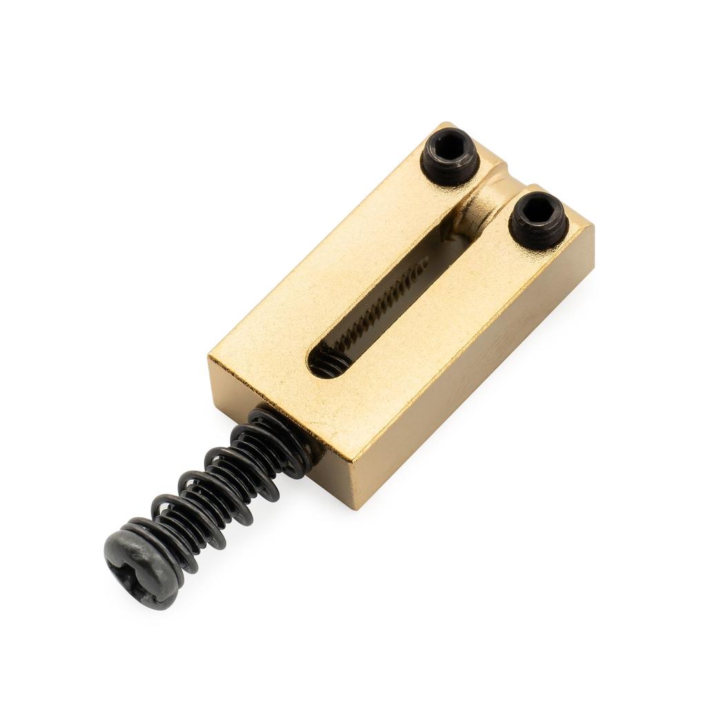 Musiclily Ultra Modern Style Brass Saddles for Electric Gold of 10.5mm Strat/Telecaster Guitars, (Set 6)