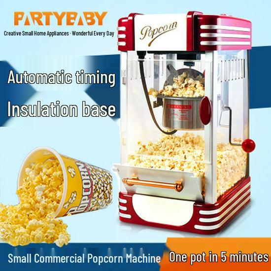 

Mini Children s Ball-Shaped Popcorn Machine with Sugar & Oil Option 110V US Plug