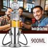 Kuchyňský Mini Dávkovač Piva Stroj Nádoby na Pití Dvojitá Pistole Pumpa Průhledný Vrstvený Design Bar Čerpací Stanice Pivo Nový