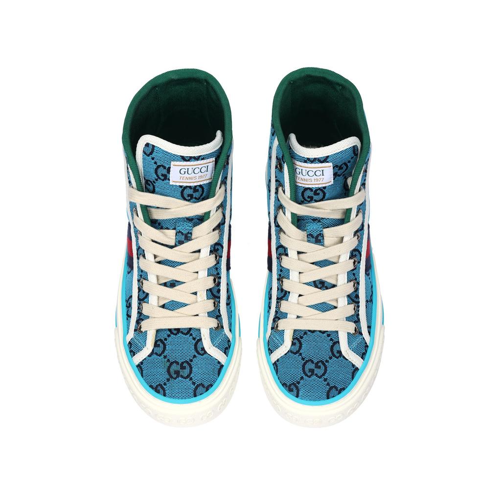 Gucci Tennis 1977 Casual Stylish Skateboarding Shoes Women's Blue 663679 2UZL0 4280