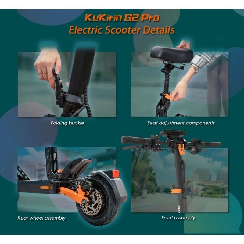 2025 New KuKirin G2 Pro Foldable Electric Scooter 1000W 48V 15.6AH Maximum Speed 45 Km/h Range Up To 58 Km 9 " Tires