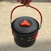 1.4L Aluminum Alloy Camping Pot with Heat Resistant Handle Cooking Pot Suitable for Outdoor Cooking Activity Use