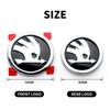 Blcr1 For Skoda 80/90/100mm ABS Emblem Car Front Hood Badge Trunk Sticker For Skoda S Fabia Superb Octavia Rapid Karoq Yeti Kodiaq Sca