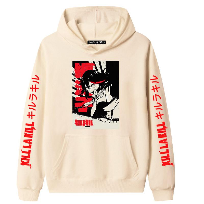 Japanese Anime Kill La Kill Hooded Long Sleeve Sweatshirt for Couples