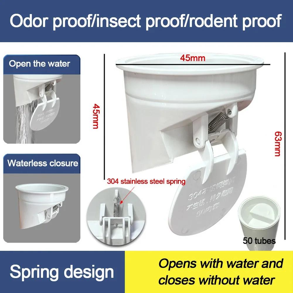 

Anti-leak Toilet Flange Ring Floor Outlet Automatic Closing Drain Pipe Cover Outlet Spill Sealing Replacement