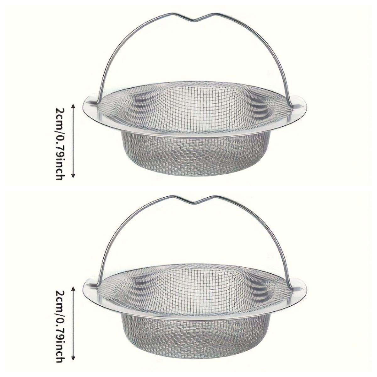 

Sink Filter With Handle 201 Rustproof Mesh Drain Strainer For Kitchen Bathroom Anti Clogging Vegetable Fruit Waste Catcher