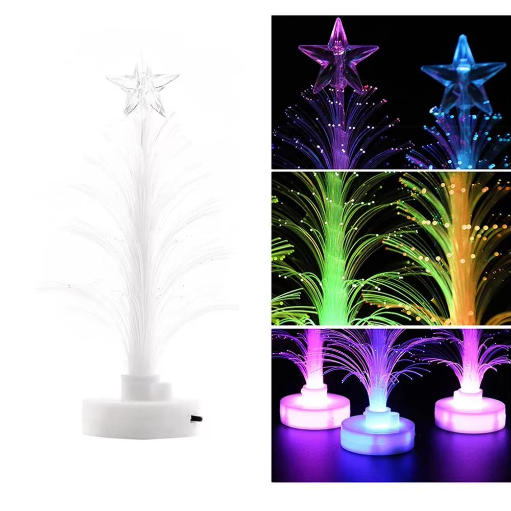 Electronic Led Christmas Tree Night Light Creative Star Christmas Tree Lamp Home Party Deco Christmas Giftsration