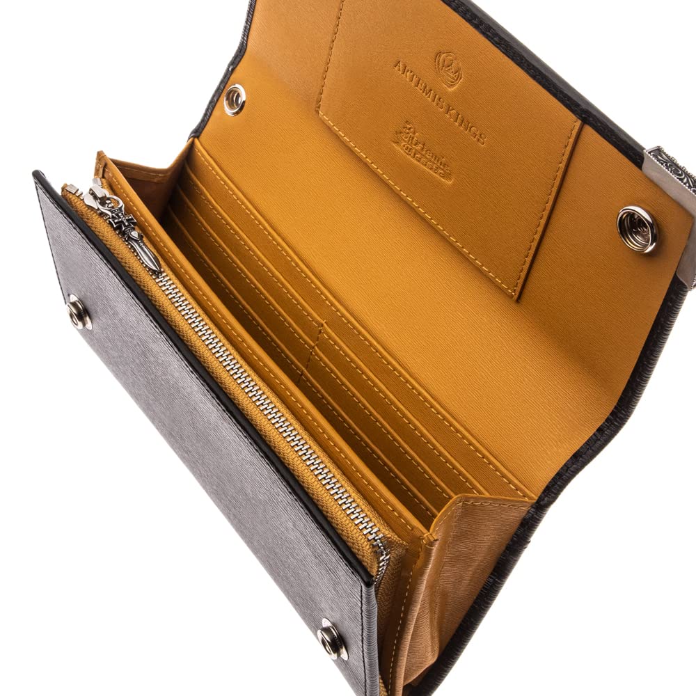Artemis Classic Crown Corner Long Wallet (AK Collaboration) ACW0026, Men's Brand Name Leather Wallet