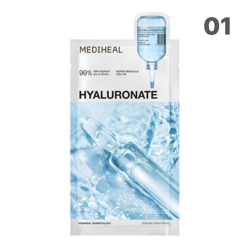 

MEDIHEAL Essential Mask Sheet Высокоэффективная (1 лист) Выберите 1 из 7 типов 01 Hyaluronate