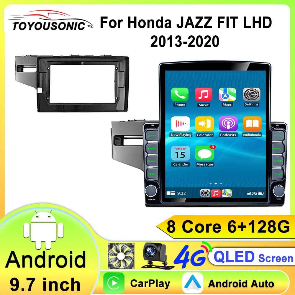Car Radio For Honda Fit 3 Jazz 2013-2020 LHD RHD Wireless Carplay Android Auto Multimedia Player Stereo 2Din 4G Wifi DSP