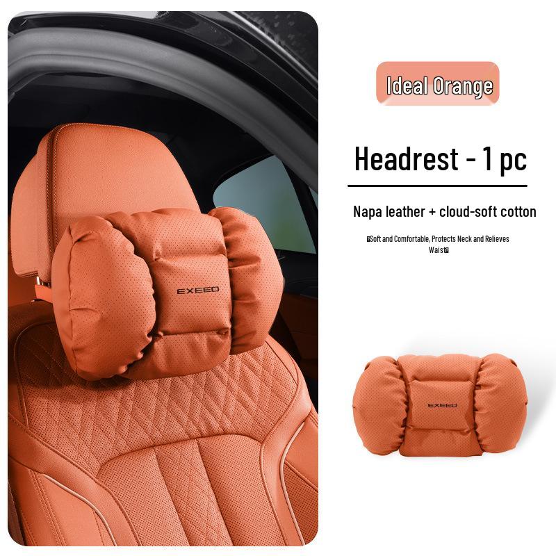 Xingtu Xingji Era ES Red Car Headrest, Lumbar Support, Neck Pillow, and Seat Decor Set