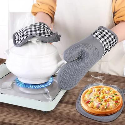 Isolierte Ofenhandschuhe, 1 Stück, hitzebeständige Silikonhandschuhe, für Backofen, Mikrowelle, Backwerkzeuge, hochtemperaturbeständig, Küchenwerkzeug für Zuhause