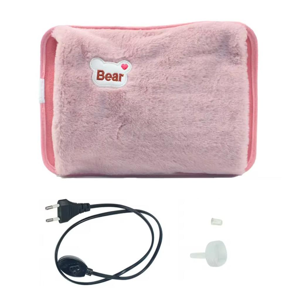 Warm Winter Hand Warmer Cute Hot Water Bottle Heat Bag Electric Hot Water Bag  Student розовый