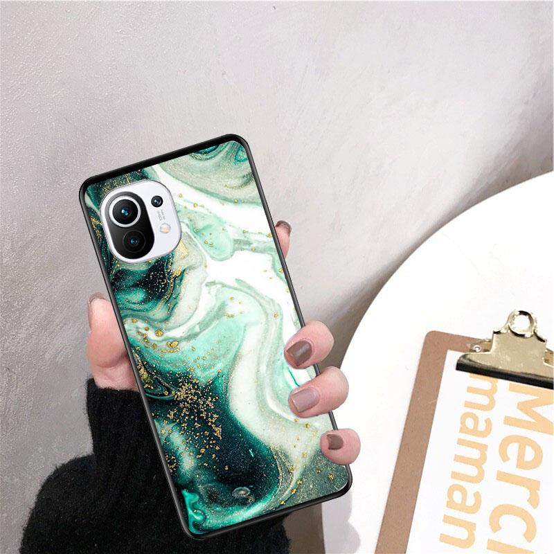 Carcasă de telefon cu marmură albastru închis pentru Xiaomi 12 Mi 10T 11T 11 Pro 10 10T 11 lite 10pro 11Ultra Poco X3 Pro Poco F3 M3