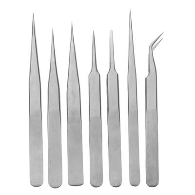 Multiple Styles Stainless Steel Tweezers Straight Curved Tweezers For Jewelry Making Jewelry Tools Jewelry Sewing Accessories