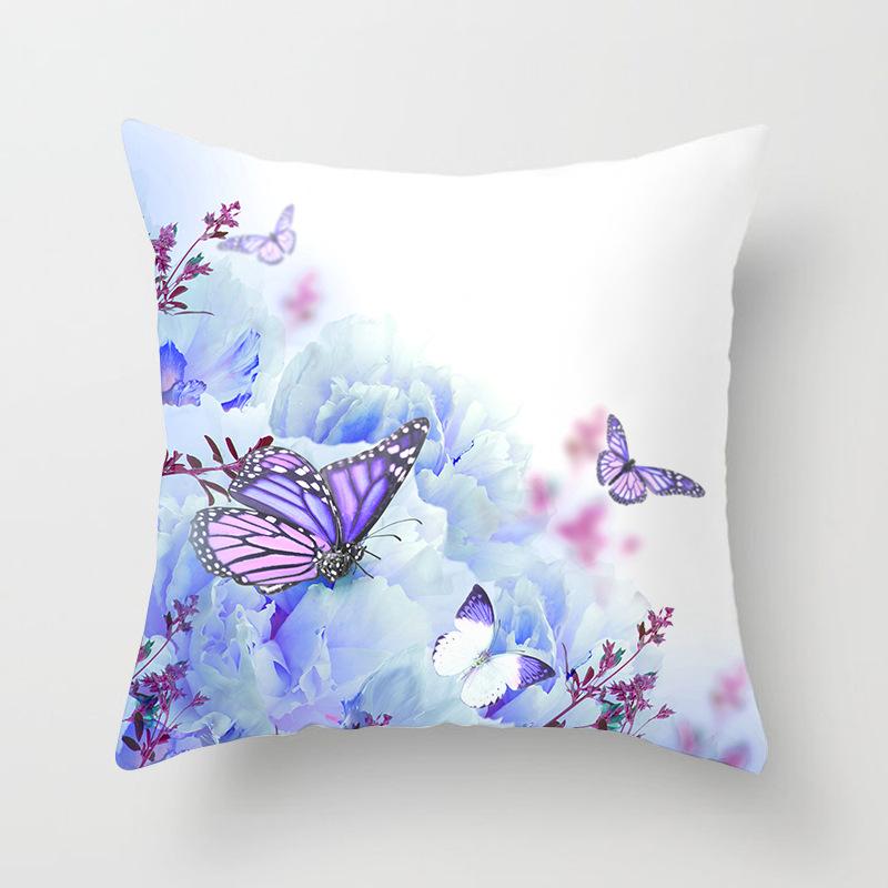 New Butterfly Flower Series Pillowcase Home Sofa Decoration Pillow Cushion Cover Wedding