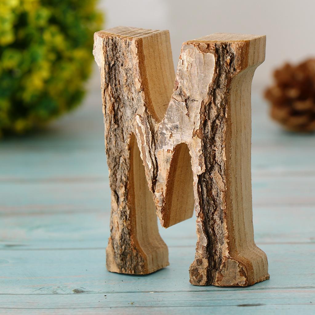 Handcraved Drevené písmená Čísla dverí Abeceda Písmeno Plávajúce meno