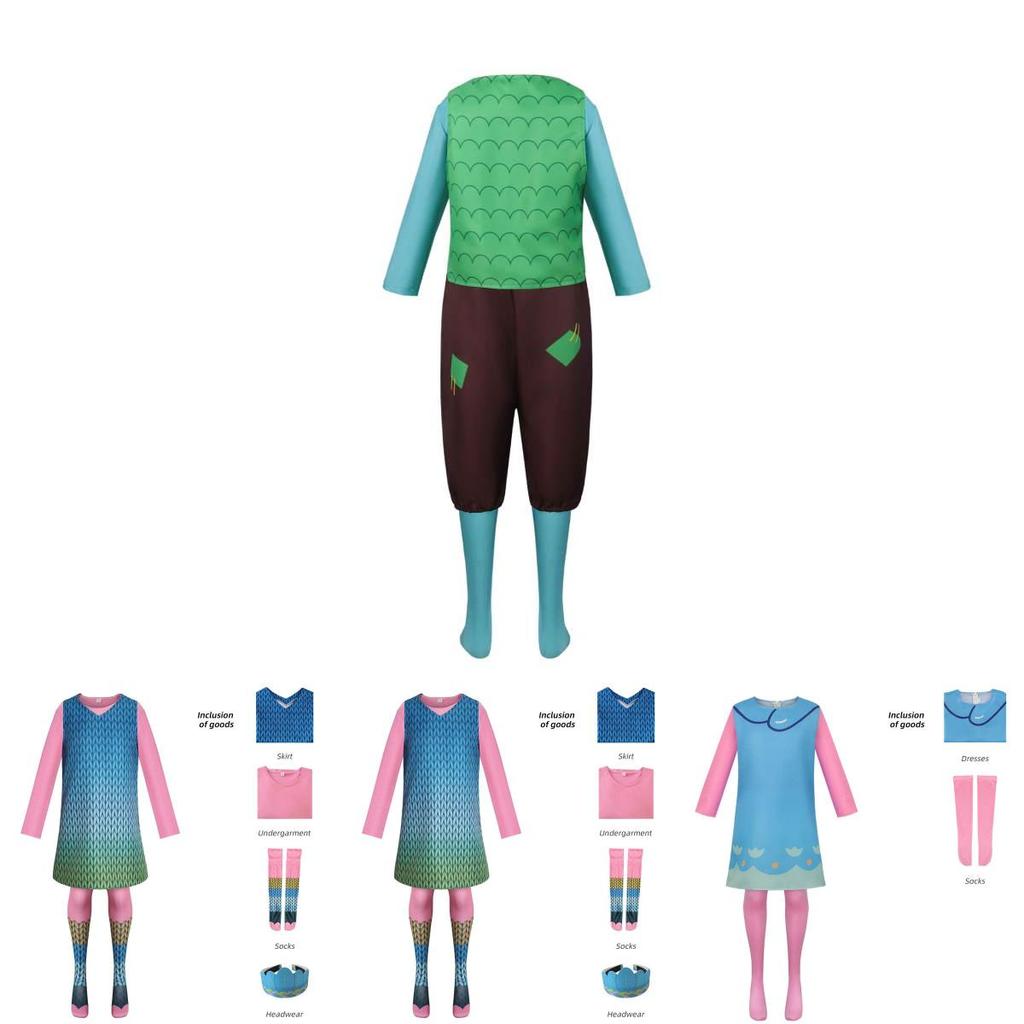 Costum Cosplay Trolls Drăguț de Fantezie Rochie Poppy Anime Halloween Ținută de Scenă
