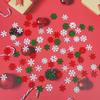 100 Pieces/pack23mm Christmas Snowflake Wood Chips Colorful Diverse New Year's Holiday Party Window Decoration Props Toys DIY