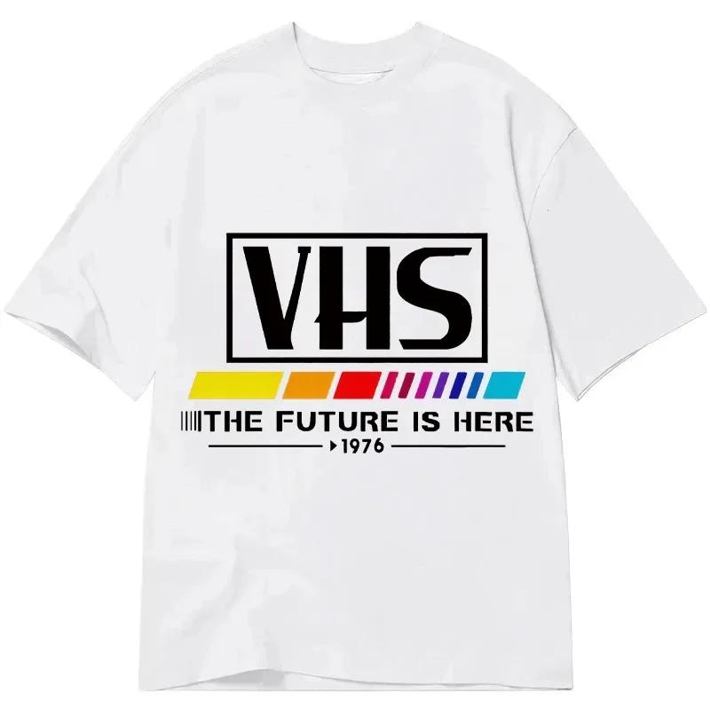 THE FUTURE IS HERE 1976 Printed Retro Cotton Tshirt for Men and Women Fashion Short Sleeved Shirt SpringSummer New Collection