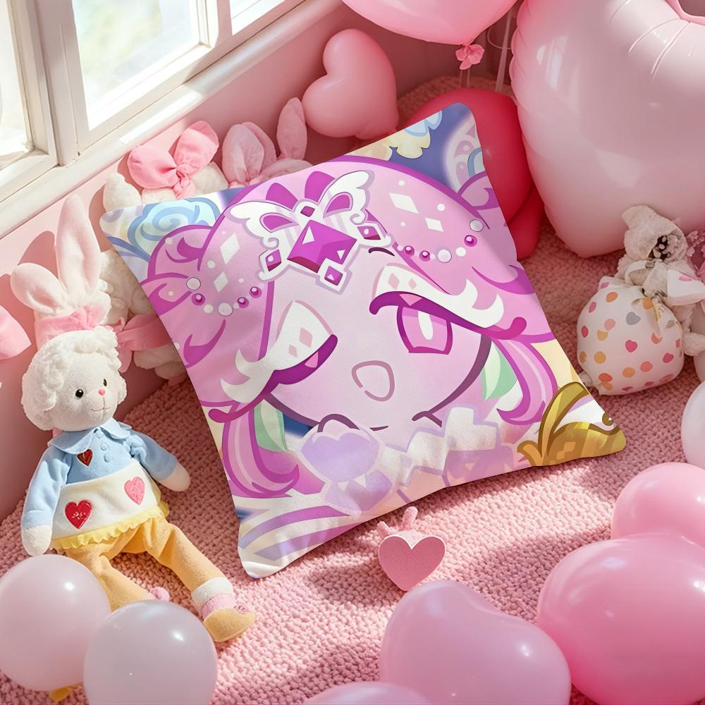 Hot Game C-Cookie Run Kingdom Cushion Cover Pattern Printed Pillowcase for Living Room Sofa Cushion Cover & Bedroom Decor