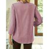 Casual V Neck Large Size Loose Women Blouse Fashion Elegant Tops Pocket Short Sleeve Simple Office Shirts Spring Solid Color Cothing