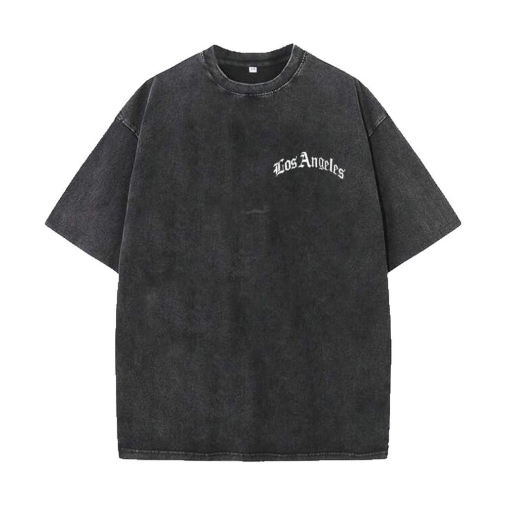 Unisex Vintage Used Wash T-Shirt: Street Style Retro Oversized T-Shirt