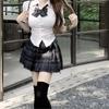 Slimming Versatile Waist-Cinching Short-Sleeve Top - Hot Girl Pure Desire Style JK Academy Uniform Fit